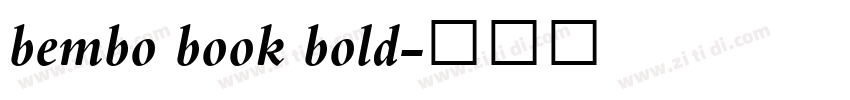bembo book bold字体转换